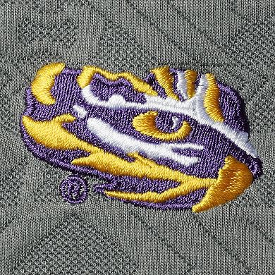 Women's Gameday Couture Charcoal LSU Tigers Embossed Quarter-Zip Jacket