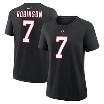 Women's Nike Bijan Robinson Black Atlanta Falcons Name & Number T-Shirt