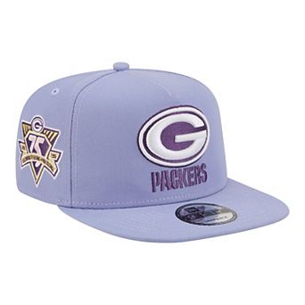 Men's New Era Lavender Green Bay Packers Bloom A-Frame 9FIFTY Snapback Hat
