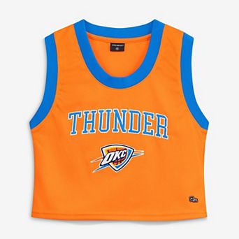Women's Hype and Vice Orange Oklahoma City Thunder Cropped Basketball Scoop Neck Tank Top