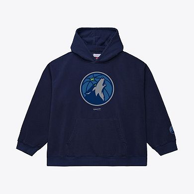 Men's Mitchell & Ness Navy Minnesota Timberwolves Basic Fleece Hoodie