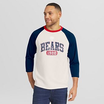 Men's Darius Rucker Collection by Fanatics White/Navy Chicago Bears Americana 3/4 Sleeve Raglan T-Shirt
