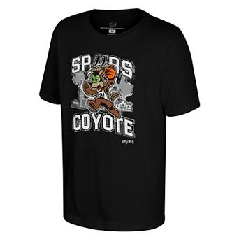 Youth Stadium Essentials Black San Antonio Spurs Mascot City Elementized T-Shirt