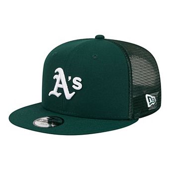 Youth New Era Green Oakland Athletics 9FIFTY Trucker Snapback Hat