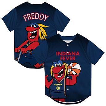 Youth Outerstuff Navy Indiana Fever Mascot Friend Mesh Fashion Jersey