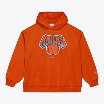 Men's Mitchell & Ness Orange New York Knicks Fleece Hoodie