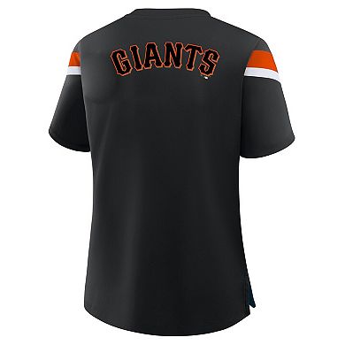 Women's Profile Black San Francisco Giants Lace-Up T-Shirt