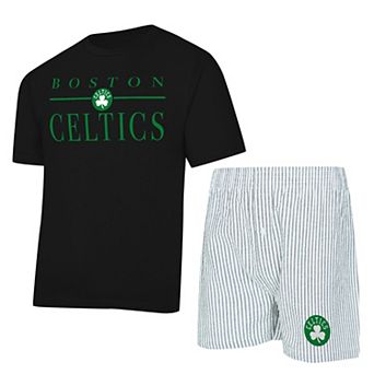 Women's Concepts Sport Black/White Boston Celtics Copeland T-Shirt & Shorts Sleep Set