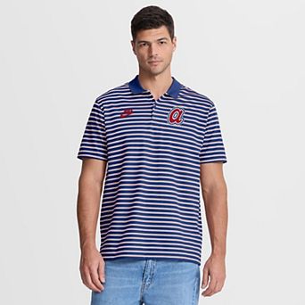 Men's Nike Royal Atlanta Braves Cooperstown Collection Dri-FIT Victory Striped Polo