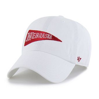 Men's '47 White Nebraska Huskers Vault Clean Up Adjustable Hat