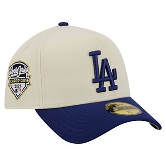 Men's New Era Cream Los Angeles Dodgers Chrome A-Frame 59FORTY Fitted Hat