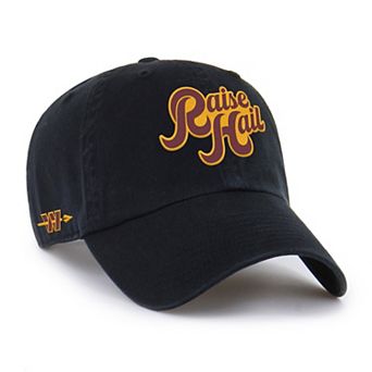 Men's '47 Black Washington Commanders Raise Hail Clean Up Adjustable Hat