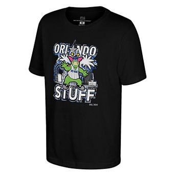 Youth Stadium Essentials Black Orlando Magic Mascot City Elementized T-Shirt