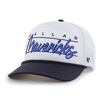 Men's '47 White Dallas Mavericks brrr Condor Two-Tone Hitch Rope Adjustable Hat