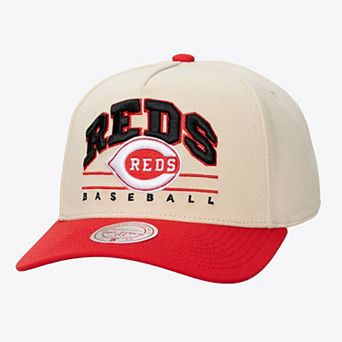 Unisex Mitchell & Ness Cream Cincinnati Reds Retro Arch Pro Pinch Adjustable Hat