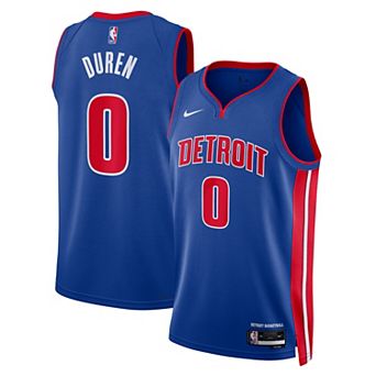 Unisex Nike Jalen Duren Blue Detroit Pistons Swingman Jersey - Icon Edition