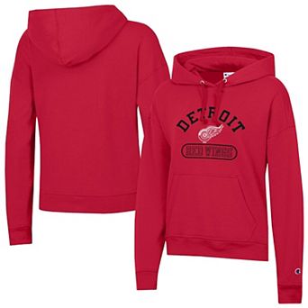 Women's Champion Red Detroit Red Wings Arched Pill Box Hoodie