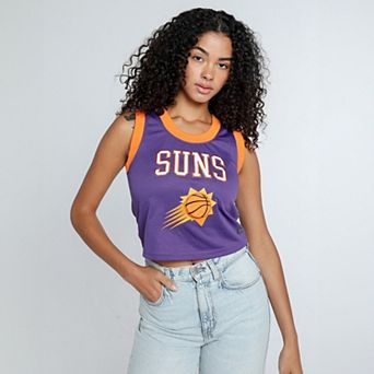 Women's Hype and Vice Purple Phoenix Suns Cropped Basketball Scoop Neck Tank Top