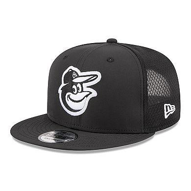 Men's New Era Black Baltimore Orioles 2026 Batting Practice 9FIFTY Snapback Hat