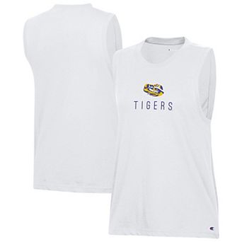 Women's Champion White LSU Tigers Lifestyle Tank Top