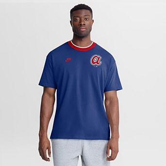 Men's Nike Royal Atlanta Braves Cooperstown Collection Ringer T-Shirt