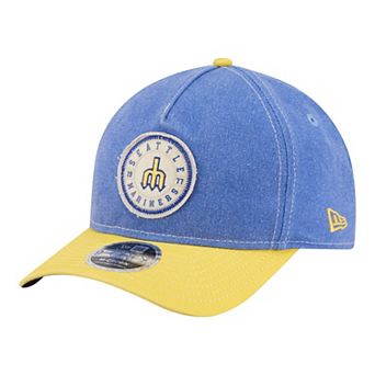 Men's New Era Royal/Gold Seattle Mariners Felt M-Crown 9FORTY Adjustable Hat