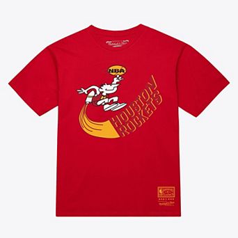 Unisex Mitchell & Ness Red Houston Rockets Hardwood Classics Arch T-Shirt