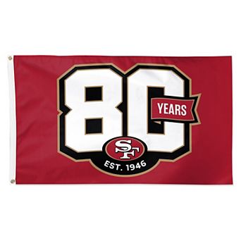 WinCraft San Francisco 49ers 80th Anniversary 3' x 5' One-Sided Deluxe Flag