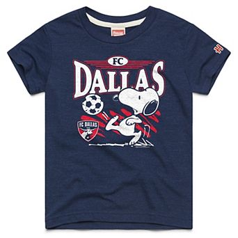 Youth Homage Navy FC Dallas MLS x Peanuts Snoopy Graphic Tri-Blend T-Shirt