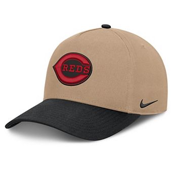 Men's Nike Khaki/Black Cincinnati Reds Rise A-Frame Adjustable Hat