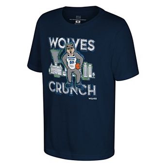 Youth Stadium Essentials Navy Minnesota Timberwolves Mascot City Elementized T-Shirt