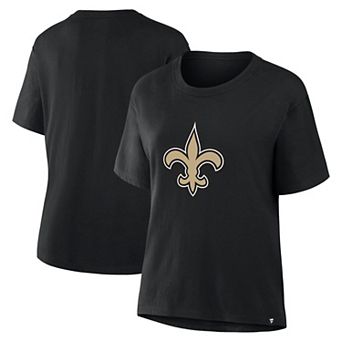 Women's Fanatics Black New Orleans Saints Essential Legacy T-Shirt