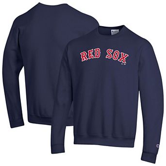 Men's Champion Navy Boston Red Sox Powerblend Wordmark Sweatshirt