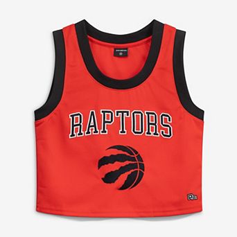 Women's Hype and Vice Red Toronto Raptors Cropped Basketball Scoop Neck Tank Top
