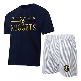Women's Concepts Sport Navy/White Denver Nuggets Copeland T-Shirt & Shorts Sleep Set