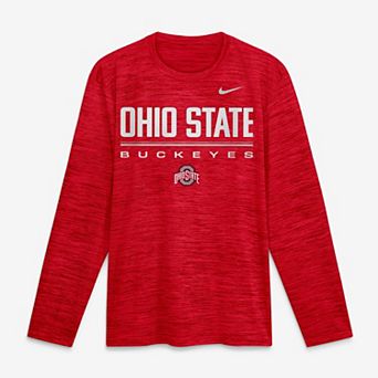 Men's Nike Scarlet Ohio State Buckeyes Sideline Velocity Dri-FIT Long Sleeve T-Shirt