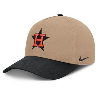 Men's Nike Khaki/Black Houston Astros Rise A-Frame Adjustable Hat