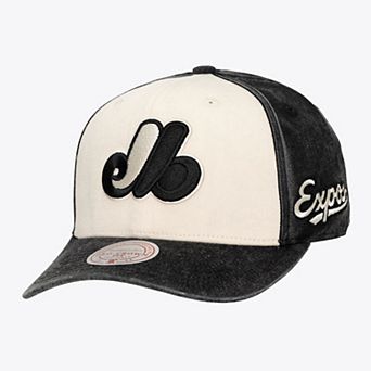 Unisex Mitchell & Ness Cream/Black Montreal Expos Snow Block Pro Crown Adjustable Hat
