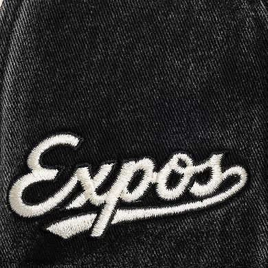 Unisex Mitchell & Ness Cream/Black Montreal Expos Snow Block Pro Crown Adjustable Hat