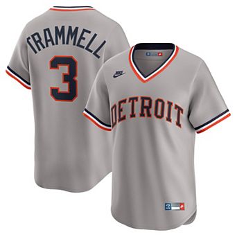 Men's Nike Alan Trammell Gray Detroit Tigers Cooperstown Collection Limited Jersey