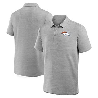 Men's Fanatics Heather Gray Denver Broncos Clutch Polo