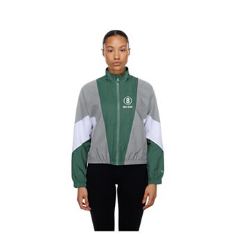 Women's New Era Dark Green/Gray Boston Red Sox Leisure City Connect Full-Zip Windbreaker