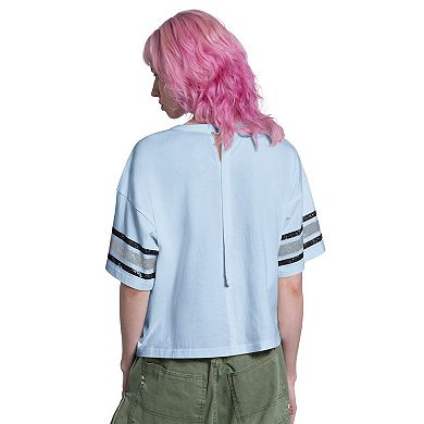 Women's Starter Light Blue San Diego Padres Cropped Hurry Up Offense T-Shirt