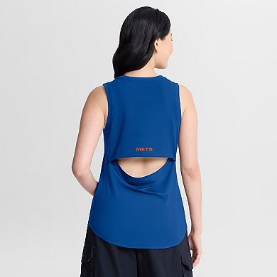 Women's Fanatics Royal New York Mets Draped Mesh Back Performance Tank Top