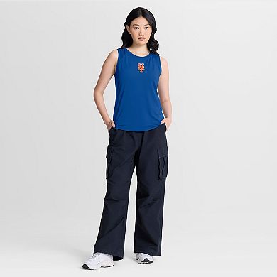 Women's Fanatics Royal New York Mets Draped Mesh Back Performance Tank Top