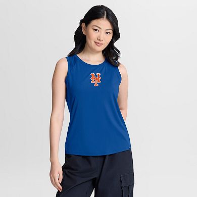 Women's Fanatics Royal New York Mets Draped Mesh Back Performance Tank Top