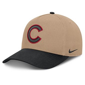 Men's Nike Khaki/Black Chicago Cubs Rise A-Frame Adjustable Hat