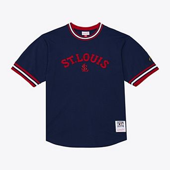 Men's Mitchell & Ness Navy St. Louis Cardinals Wild Pitch Ringer T-Shirt