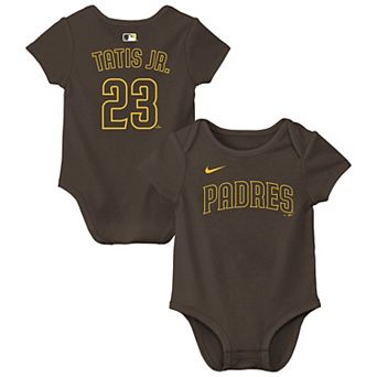 Newborn & Infant Nike Fernando Tatis Jr. Brown San Diego Padres Name & Number Bodysuit