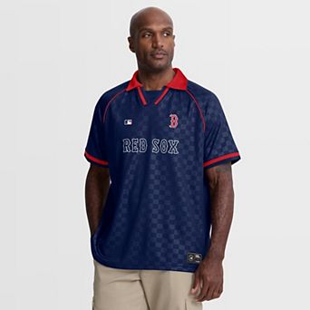 Men's Fanatics Navy Boston Red Sox Homerun Raglan V-Neck Polo